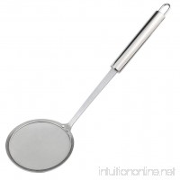 cnomg Stainless Steel Skimmer Strainer Stainless Steel Fat Skimmer Spoon Fine Mesh Food Strainer for Grease  Gravy and Foam with Long Handle - B07DHH3L3B